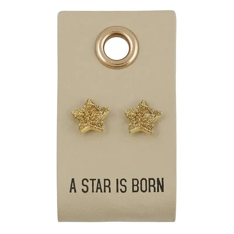 DAINTY GOLD STUD STAR EARRINGS