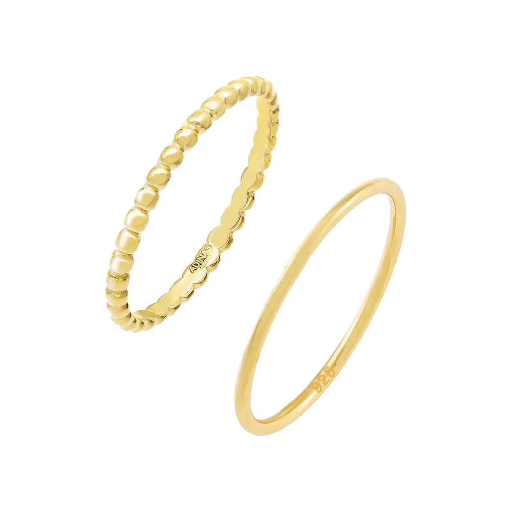 Dainty Ring Stack Combo Set