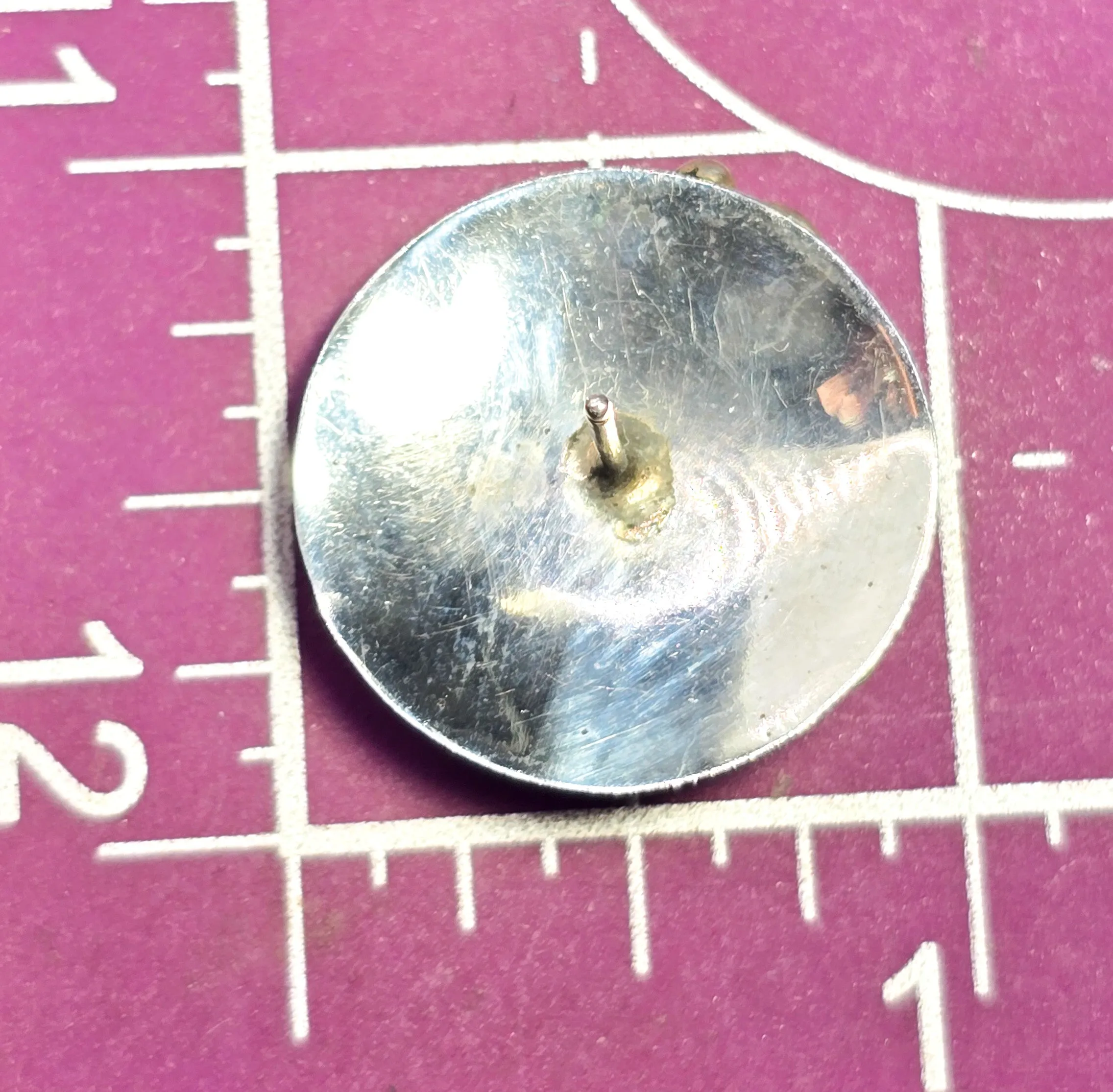 Dawn Lucas DL Hopi flower feather retro vintage sterling silver concho stud earrings
