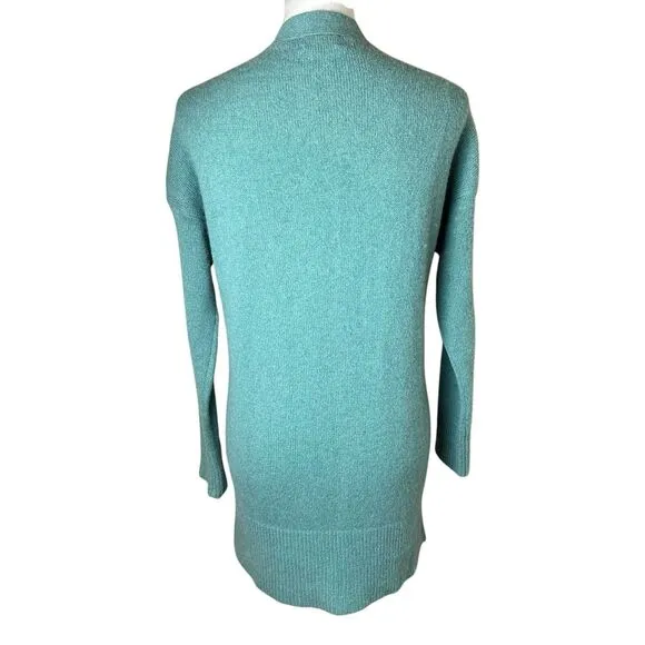 Diane Snyder Vintage Green Hand Knit Cashmere Cardigan Sweater Pockets Classic