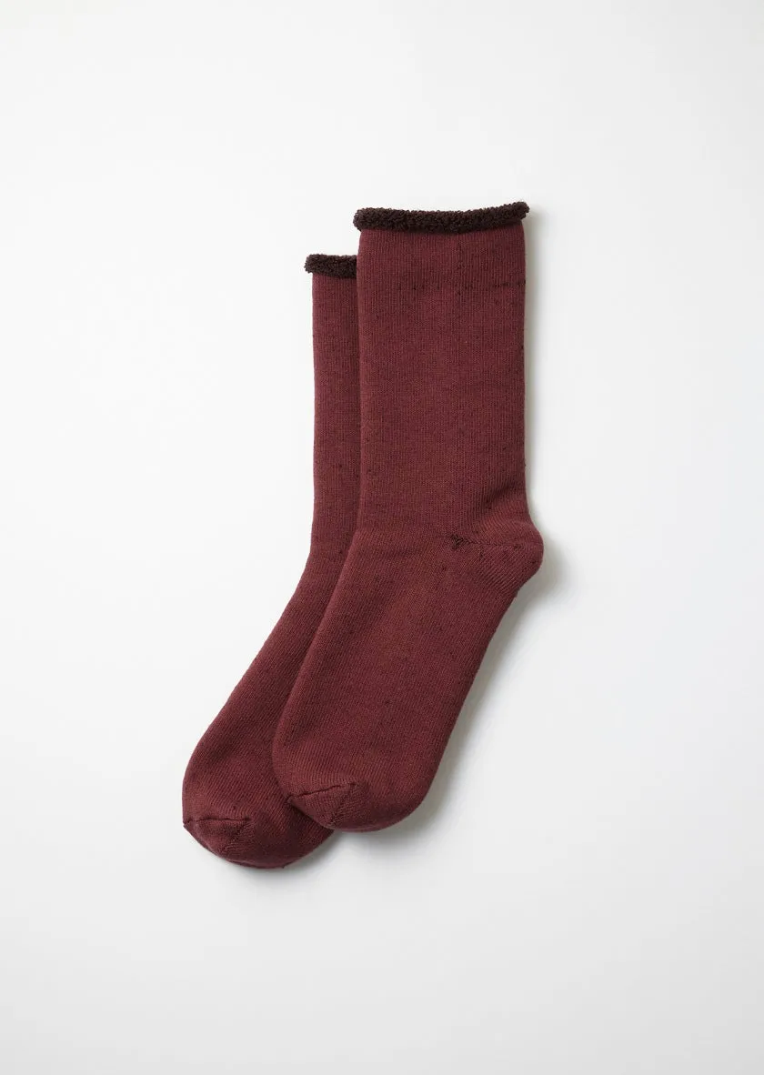 Double Face Cozy Sleeping Socks - Extra Fine Merino  - Bordeaux Red