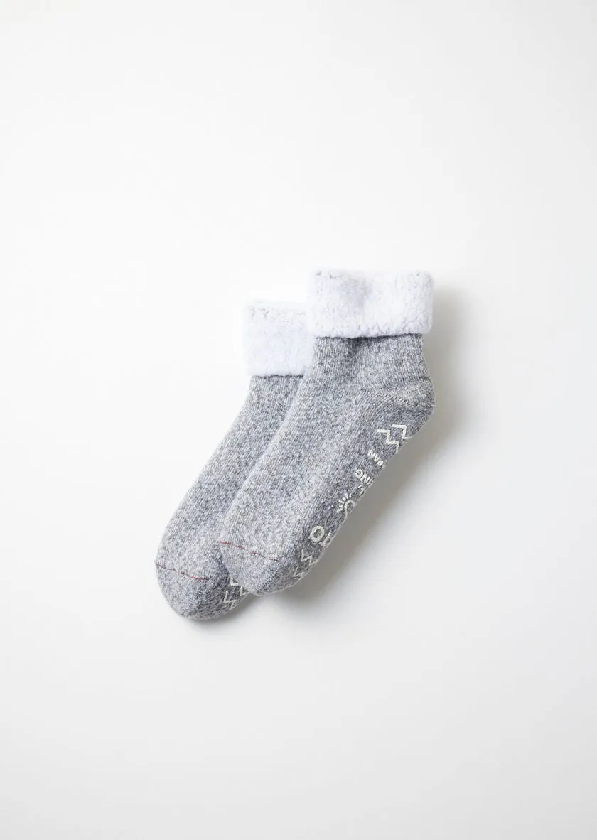 Double Face Room Socks - Gray Thermo Fleece