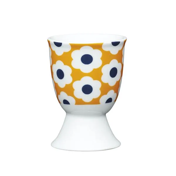 Egg Cup Ceramic Retro Flower
