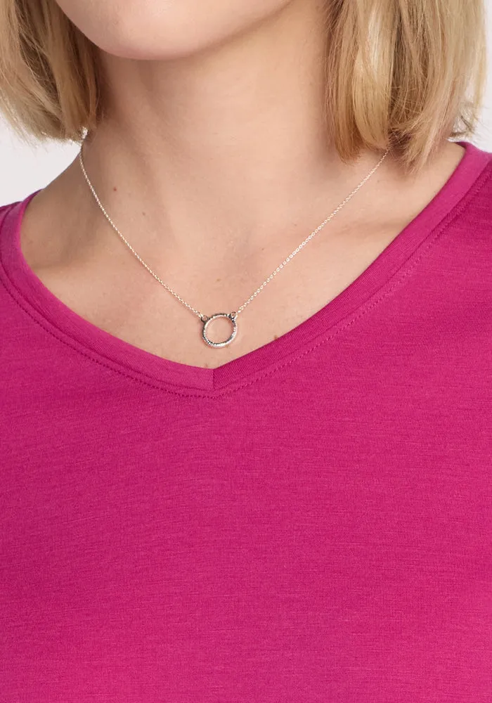 Elena V Neck - Berry Punch
