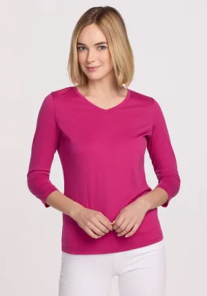 Elena V Neck - Berry Punch