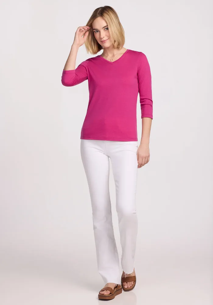 Elena V Neck - Berry Punch