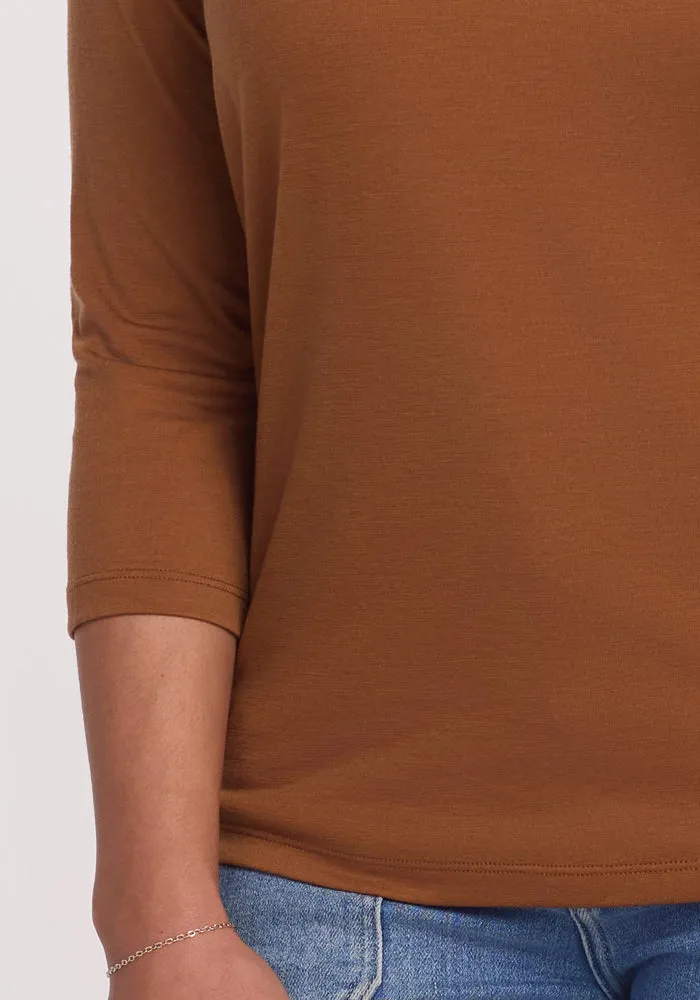 Elena V Neck - Sahara Dust