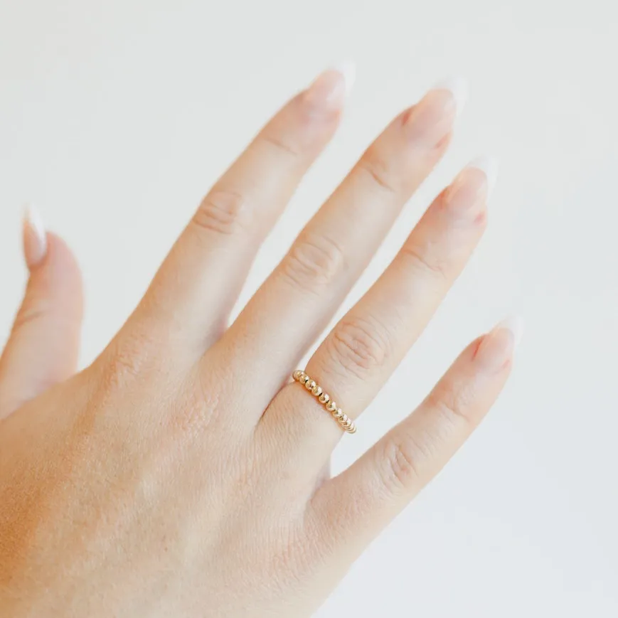 Ella Gold Beaded Ring