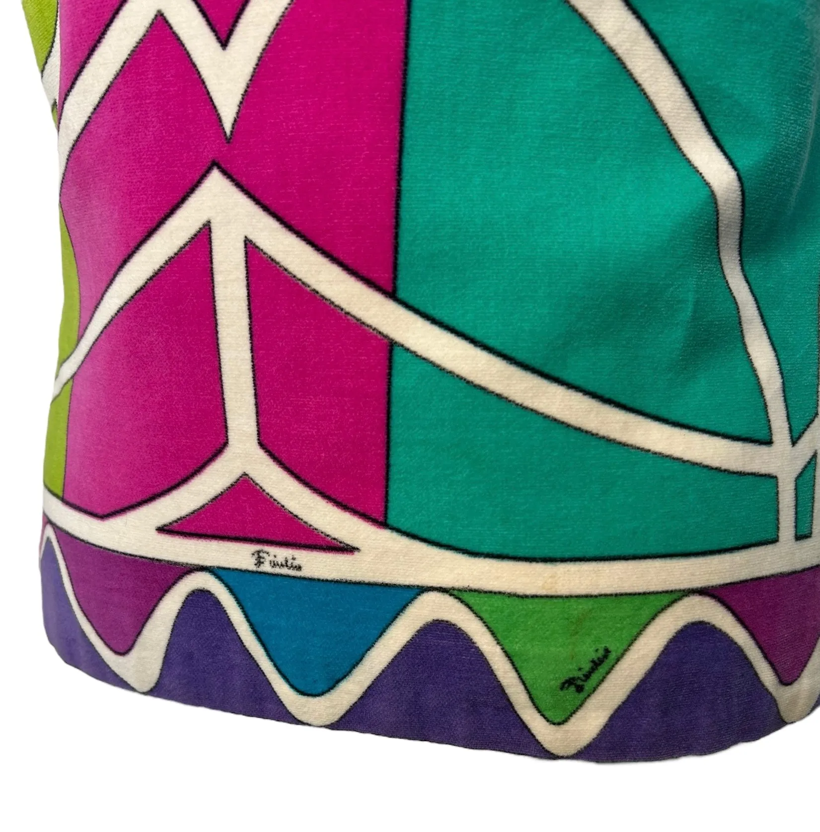 Emilio Pucci Cotton Velveteen Geometric Long Sleeve Top