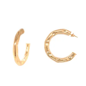 Etched Wave Hoops