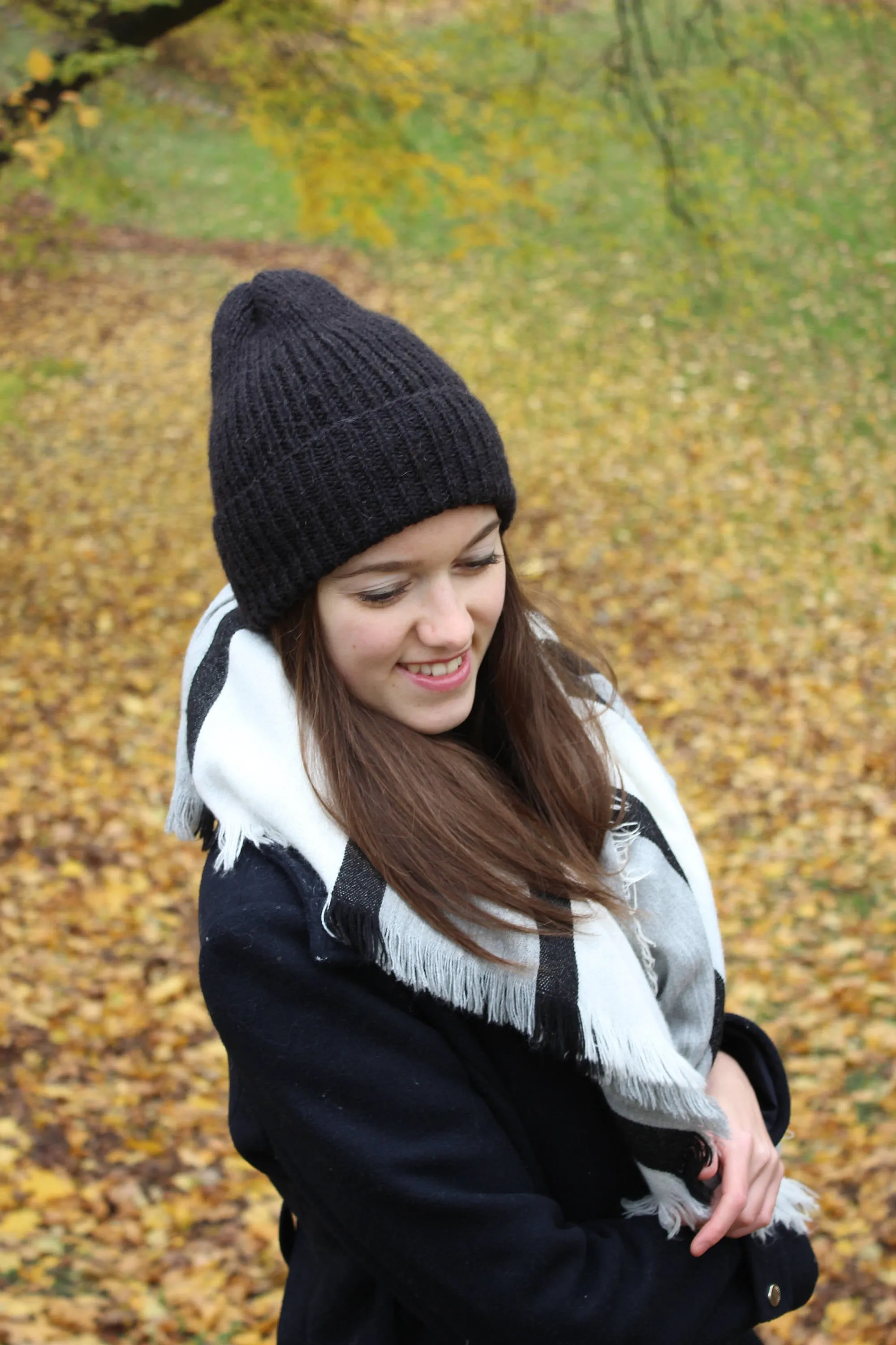 Extra Soft Alpaca Wool Rib Knit Beanie Hat