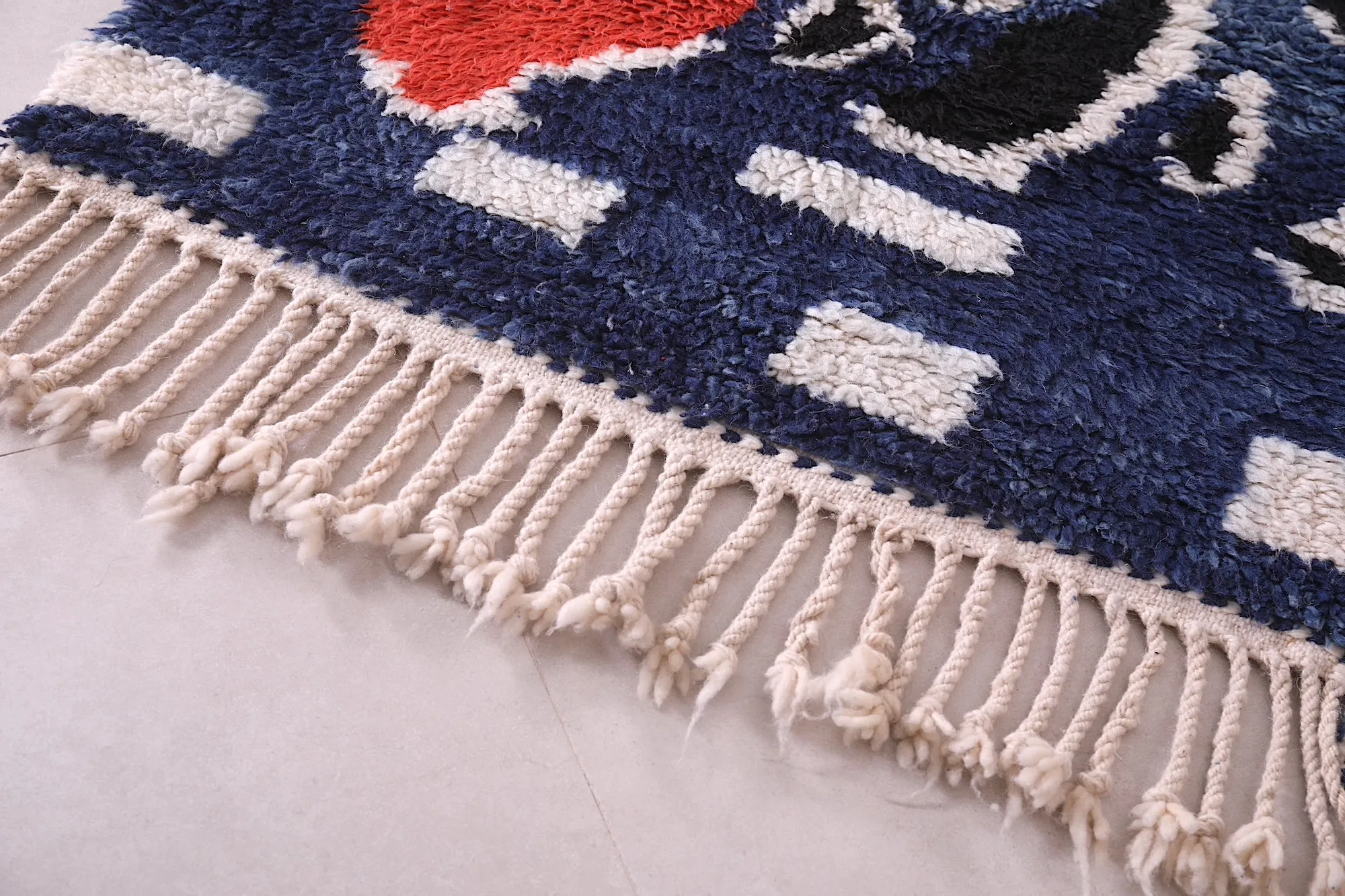 Fabulous Blue Azilal Rug – 3.3 X 5.9 Feet | Bold and Vibrant