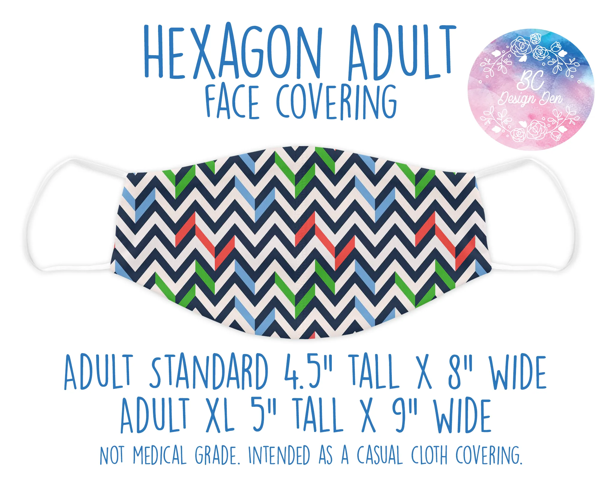 Face Covering Chevron Retro