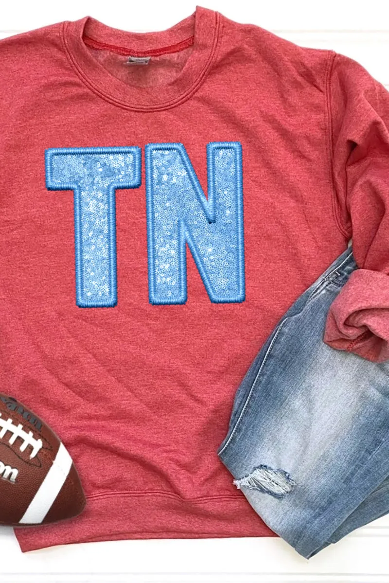 Faux Sequin Blue TN Transfer Unisex NuBlend Crew Sweatshirt