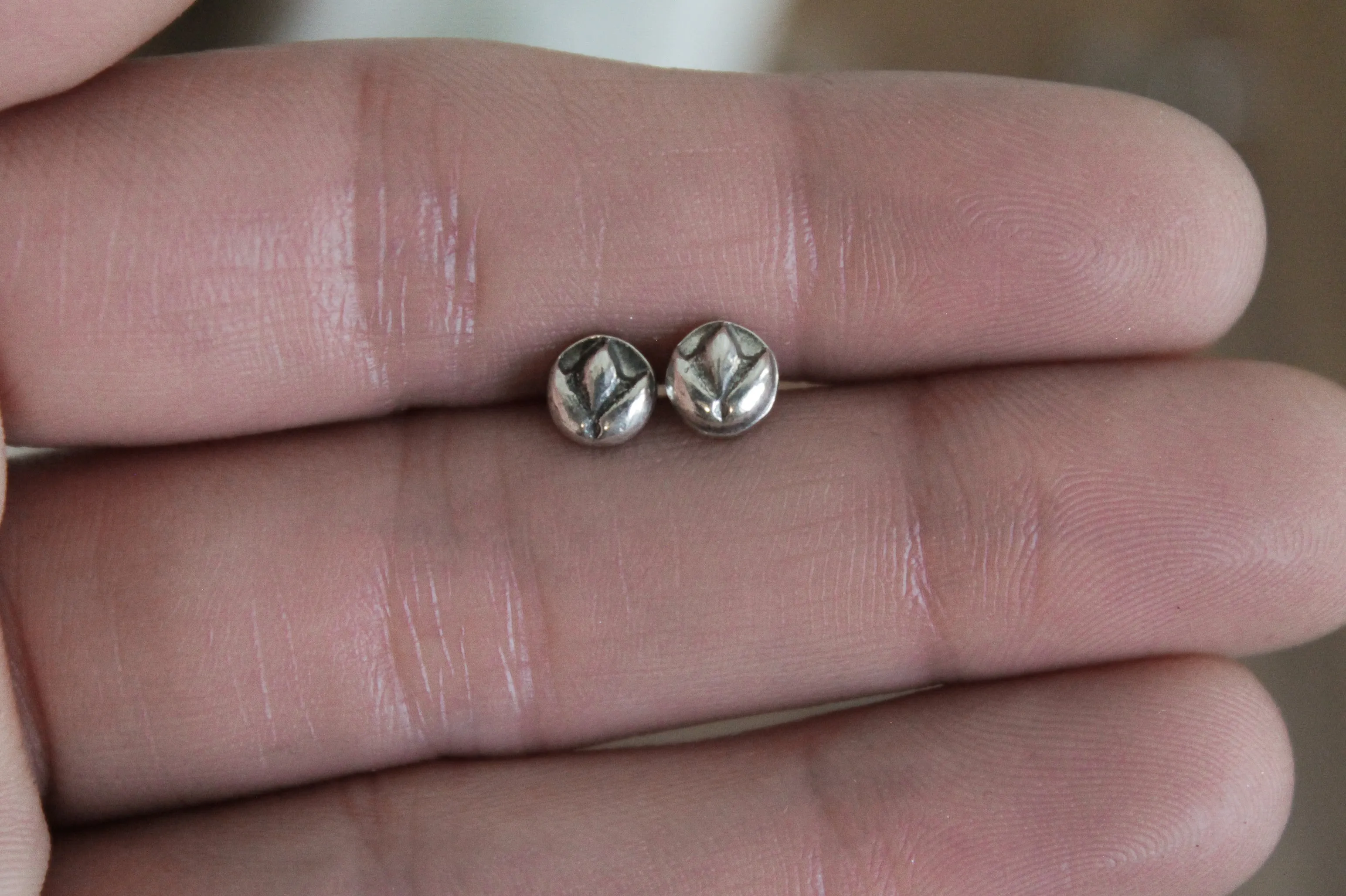 Floral Sterling Silver Stud Earrings