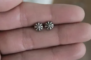 Floral Sterling Silver Stud Earrings
