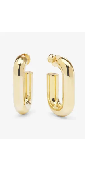 Frankie Chain Huggies - Gold