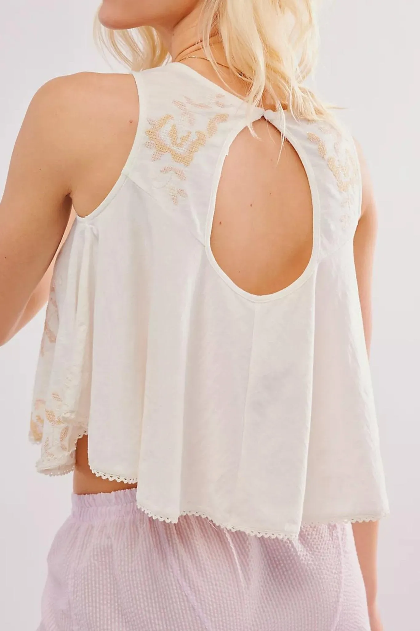 Free People: Fun and Flirty Embroidered Top