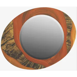 Funnel Tiger Stripe Asymmetric Mirror by Grant Noren