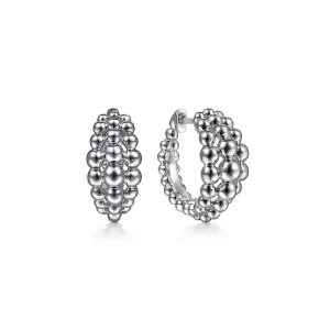 Gabriel & Co. 15MM Sterling Silver Beaded Bujukan Huggies