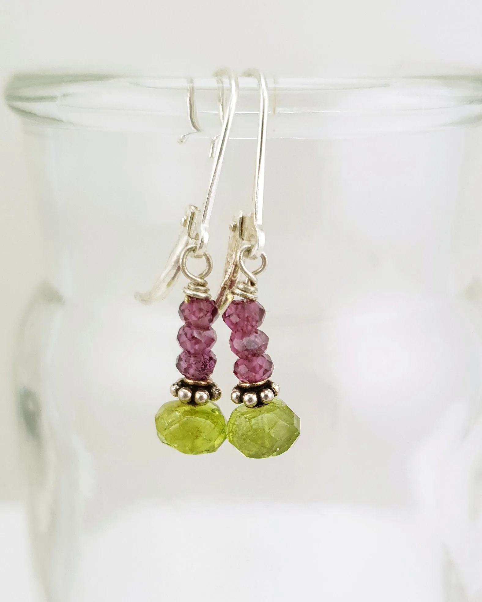 Garnet & Peridot Earrings