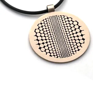 Geo Dot Full Moon Pendant (Bronze)