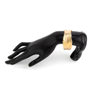 Geometric Gold Silver Tone Irregular Wrist Cuff Wrap Wide Bangle