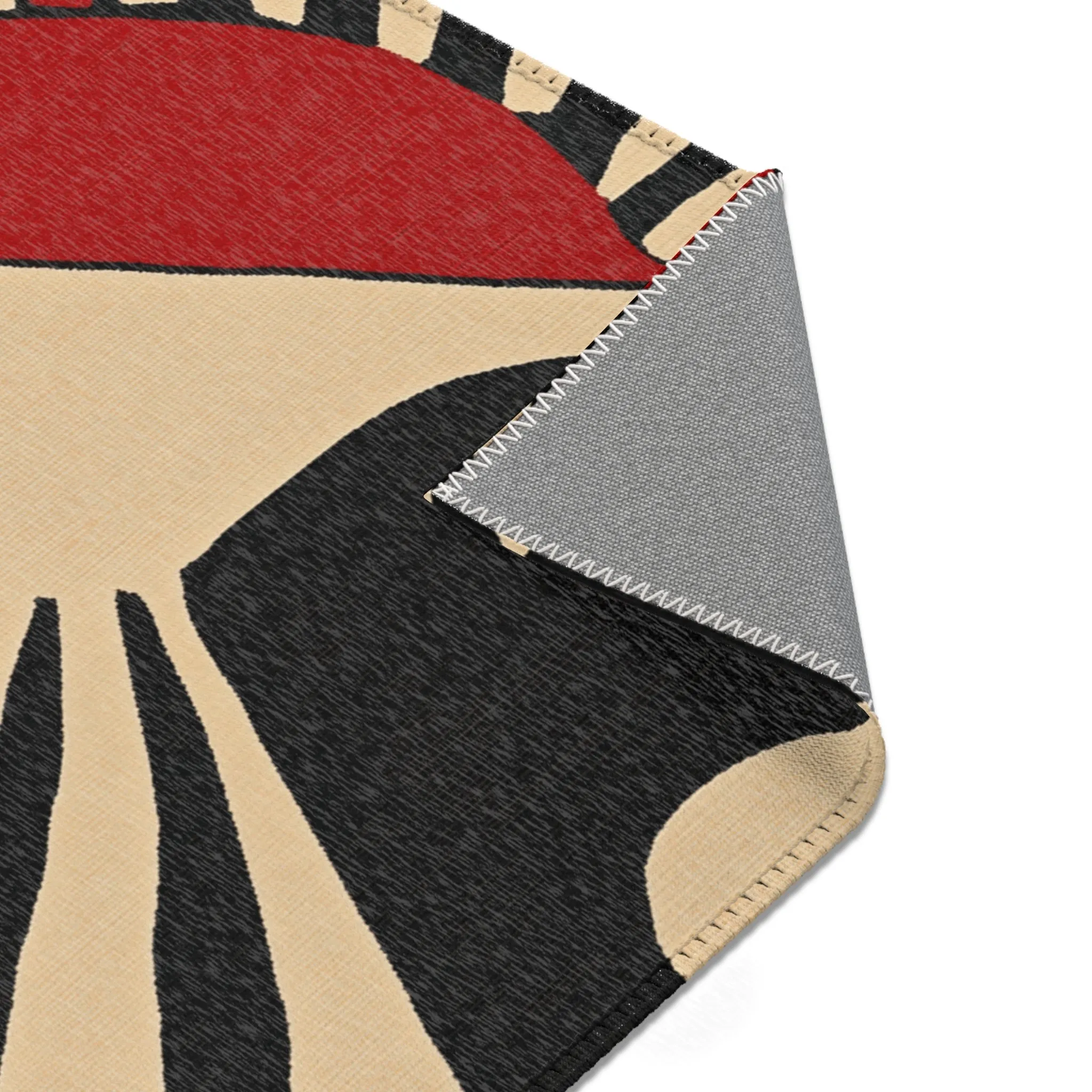 Geometric Sunburst Accent Rug