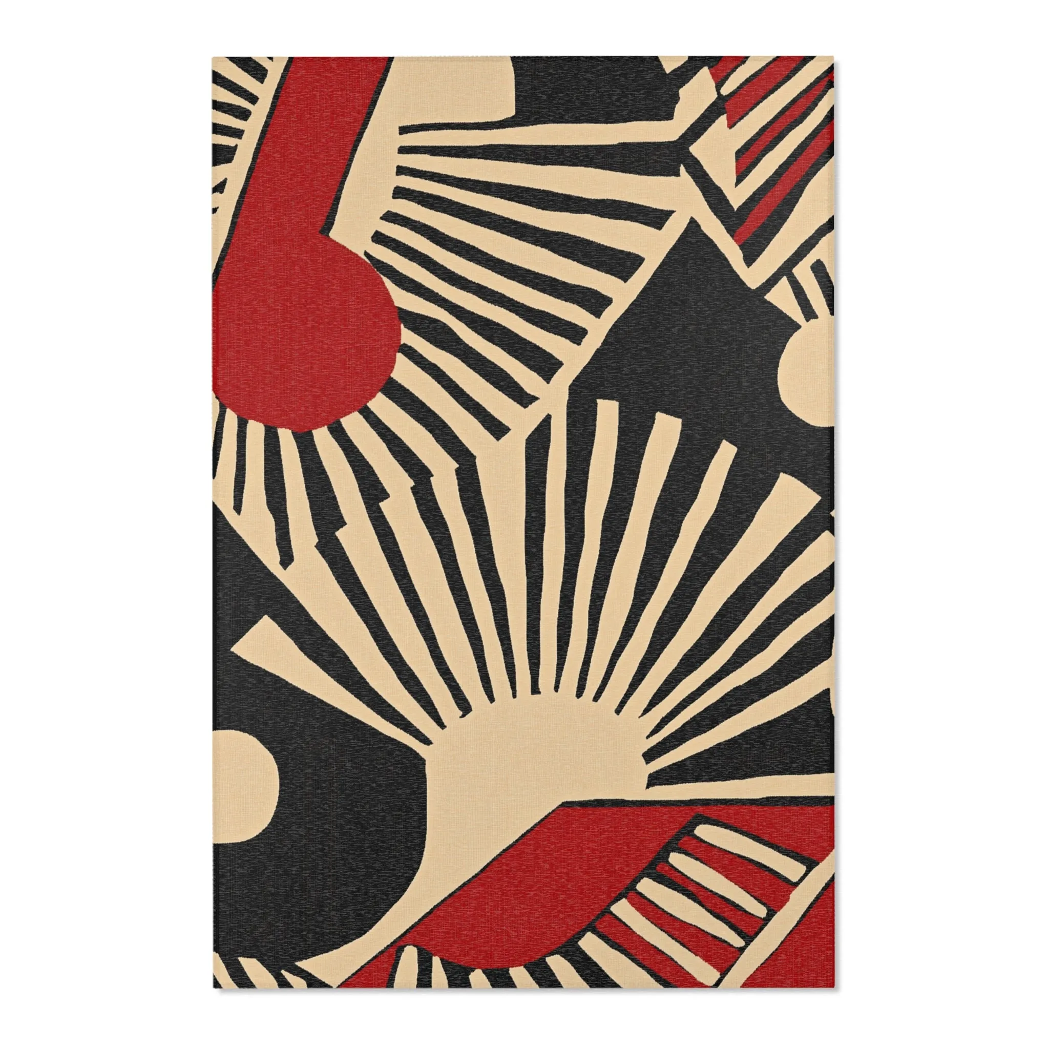 Geometric Sunburst Accent Rug