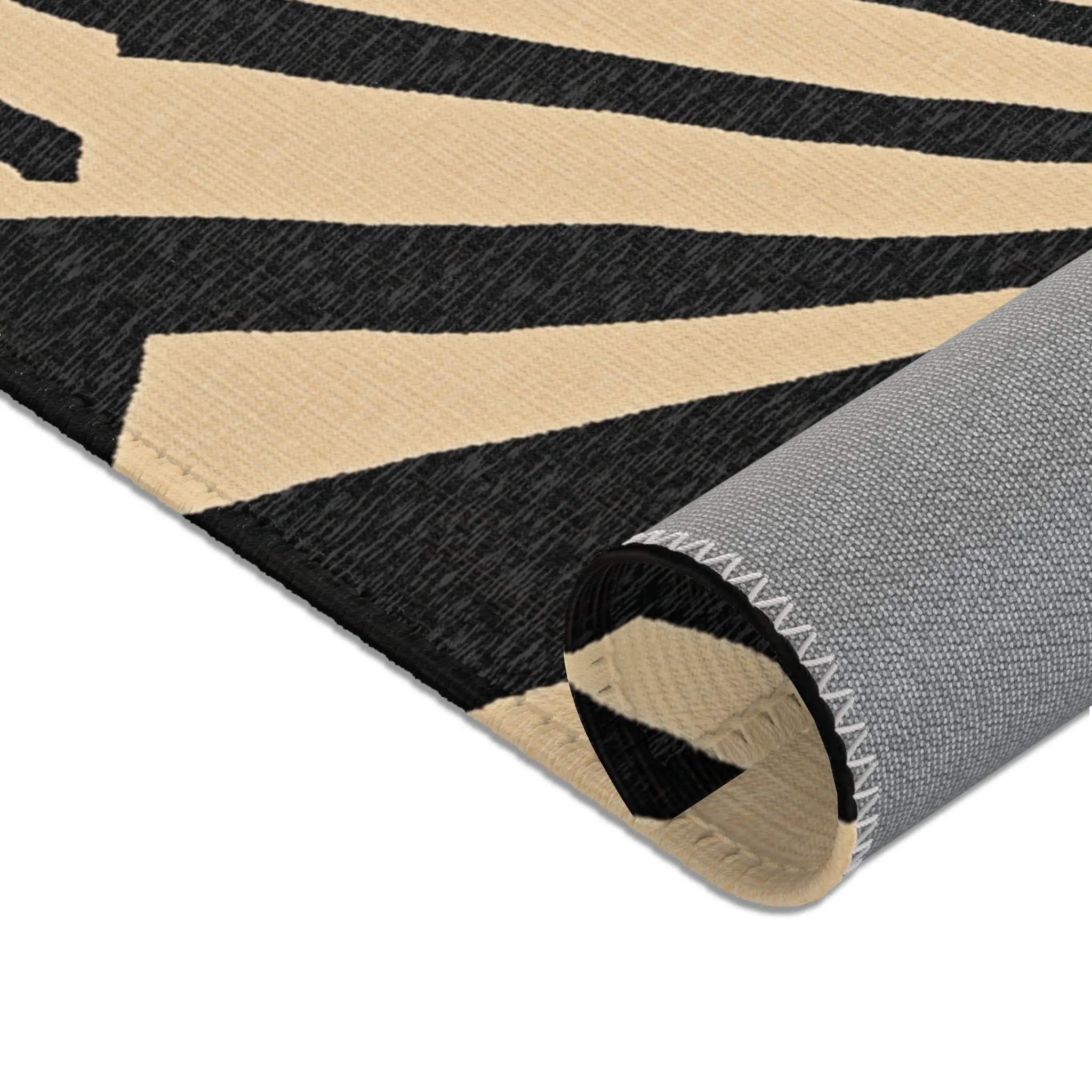 Geometric Sunburst Accent Rug