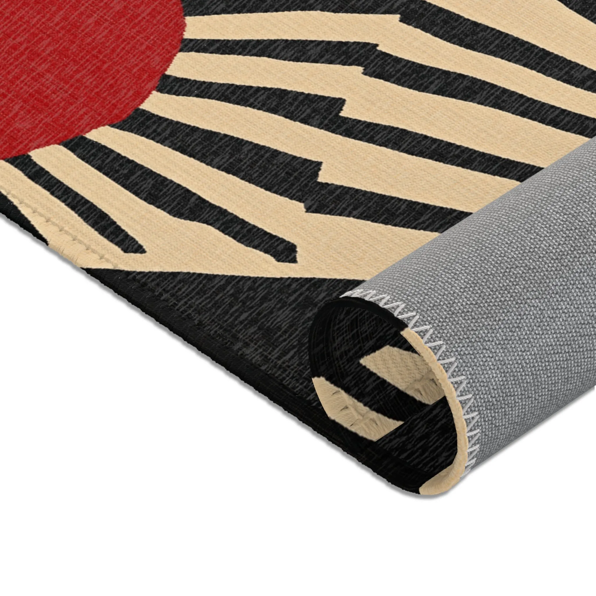 Geometric Sunburst Accent Rug
