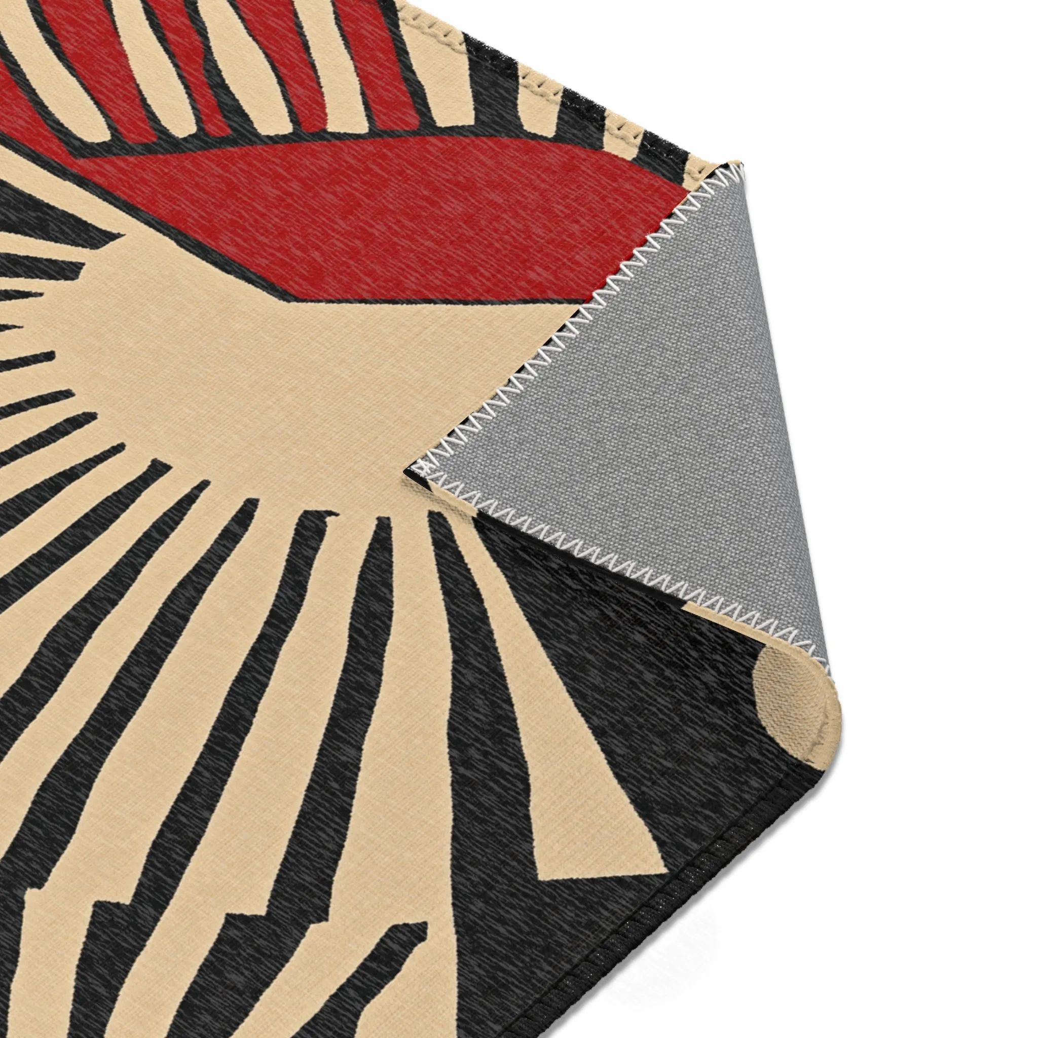 Geometric Sunburst Accent Rug