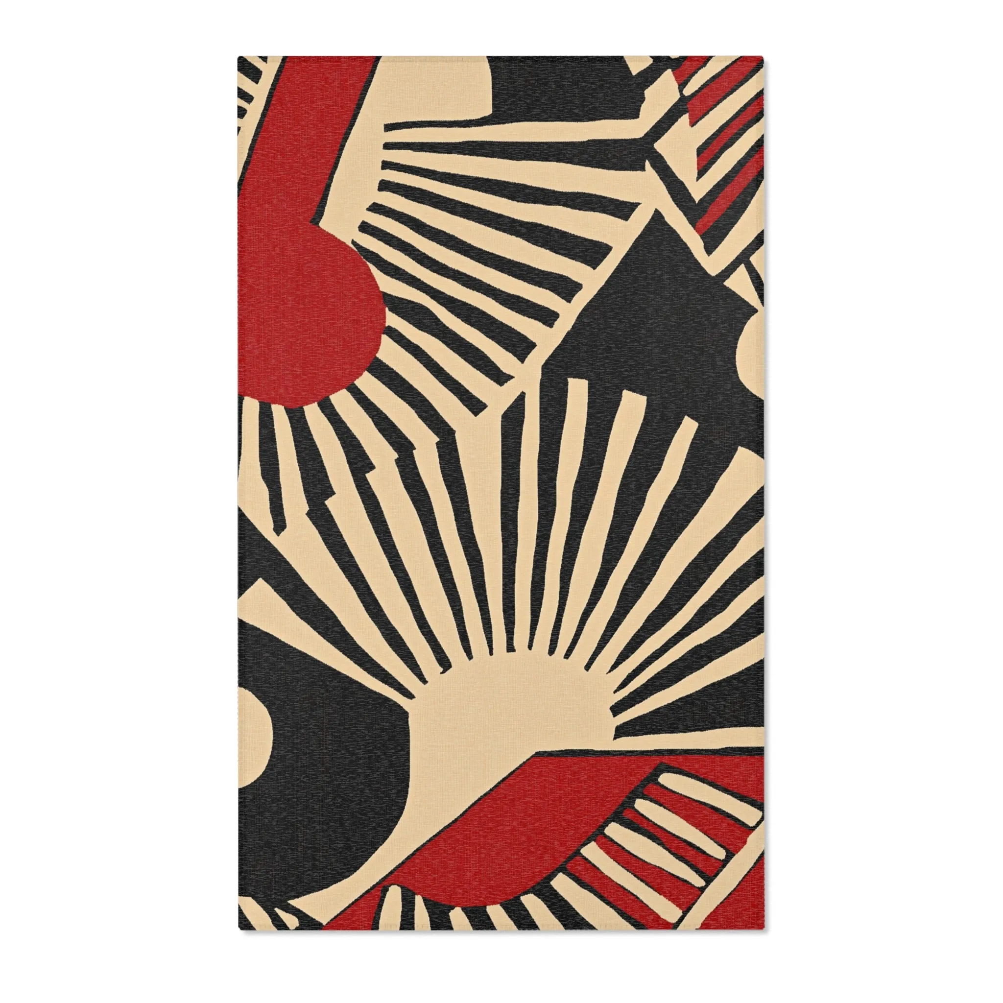 Geometric Sunburst Accent Rug
