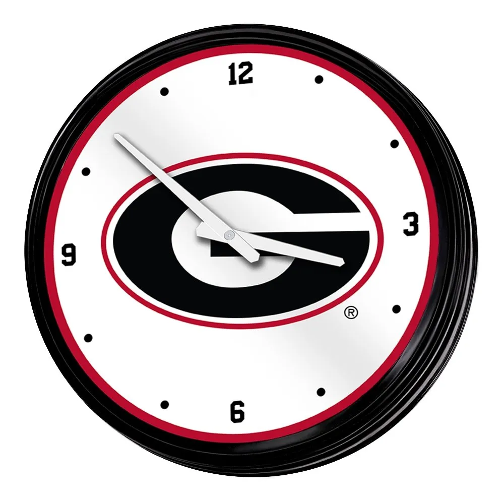 Georgia Bulldogs: "Retro Diner" Lighted Wall Clock