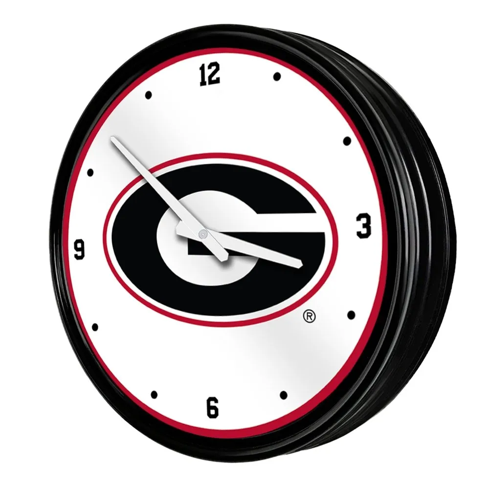 Georgia Bulldogs: "Retro Diner" Lighted Wall Clock