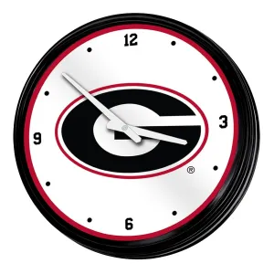 Georgia Bulldogs: "Retro Diner" Lighted Wall Clock