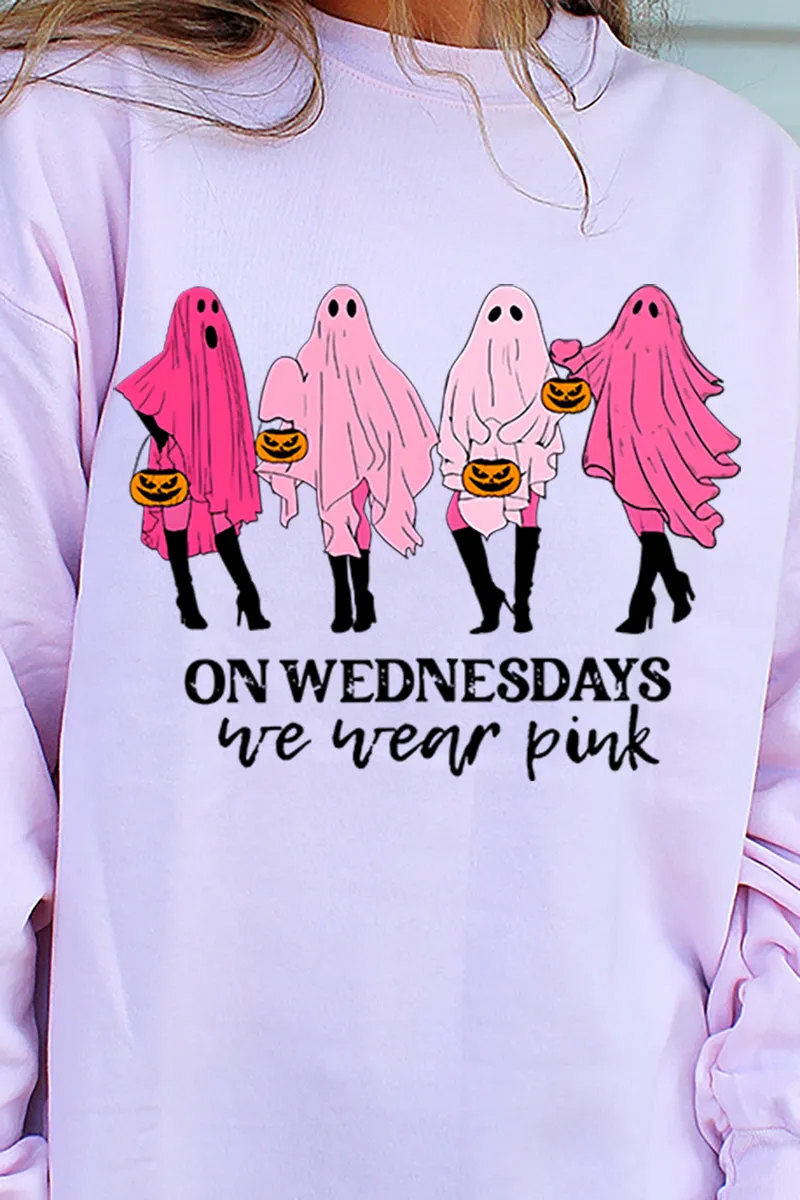 Ghouls Wednesday Wear Pink Unisex NuBlend Crew Sweatshirt