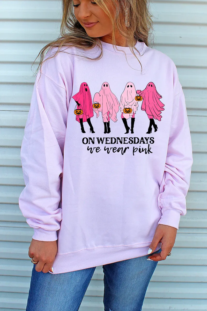 Ghouls Wednesday Wear Pink Unisex NuBlend Crew Sweatshirt