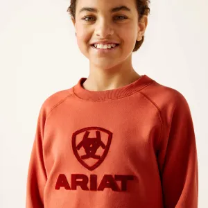 Girl's Ariat Benicia Sweatshirt - Burnt Brick