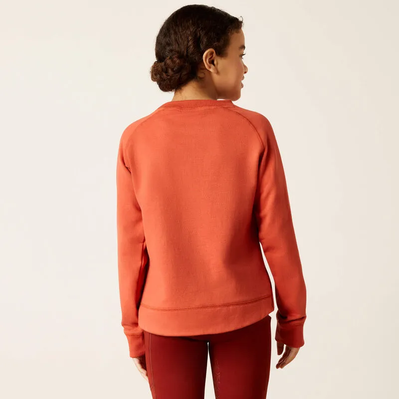 Girl's Ariat Benicia Sweatshirt - Burnt Brick