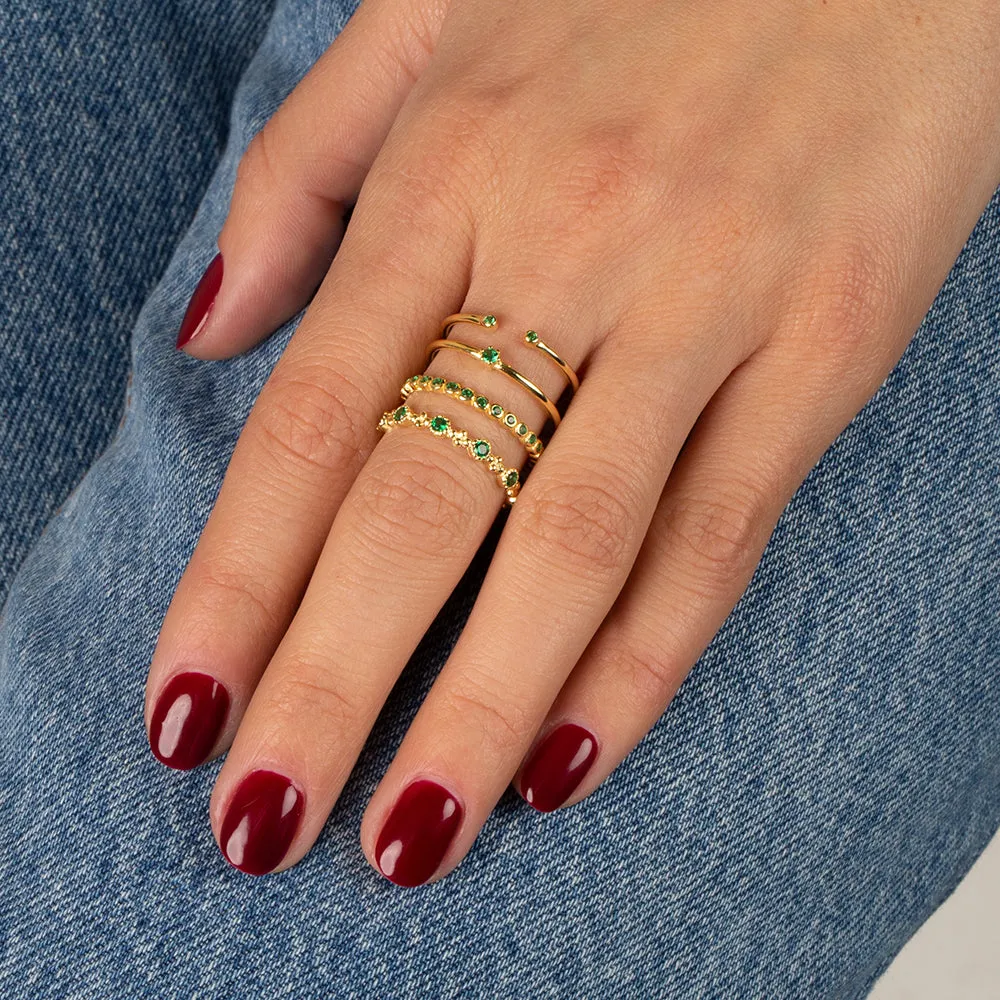 Goddess Green Ring Combo Set