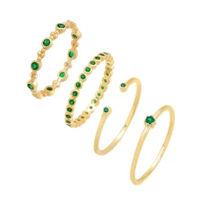 Goddess Green Ring Combo Set
