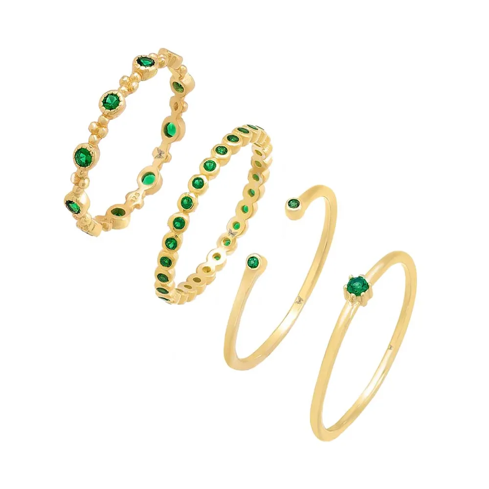 Goddess Green Ring Combo Set