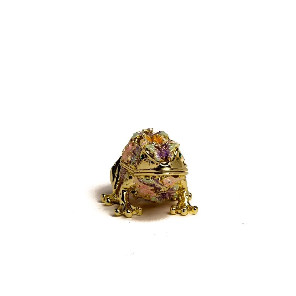 Golden Frog Decorated with Butterflies