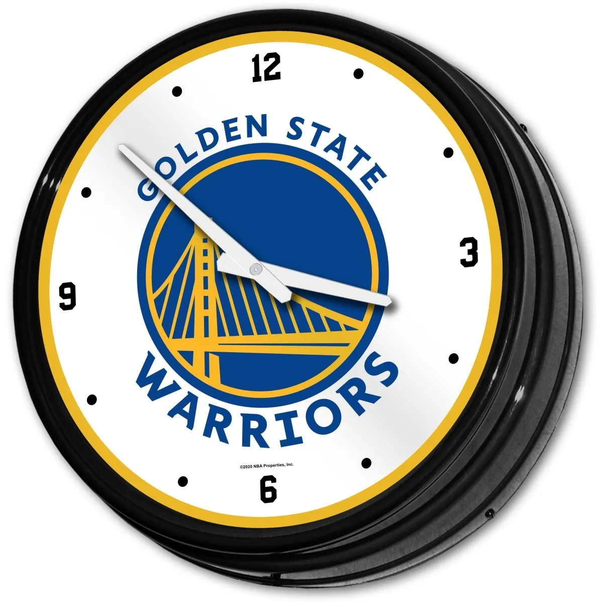 Golden State Warriors: Retro Lighted Wall Clock