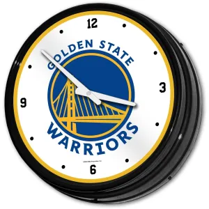 Golden State Warriors: Retro Lighted Wall Clock