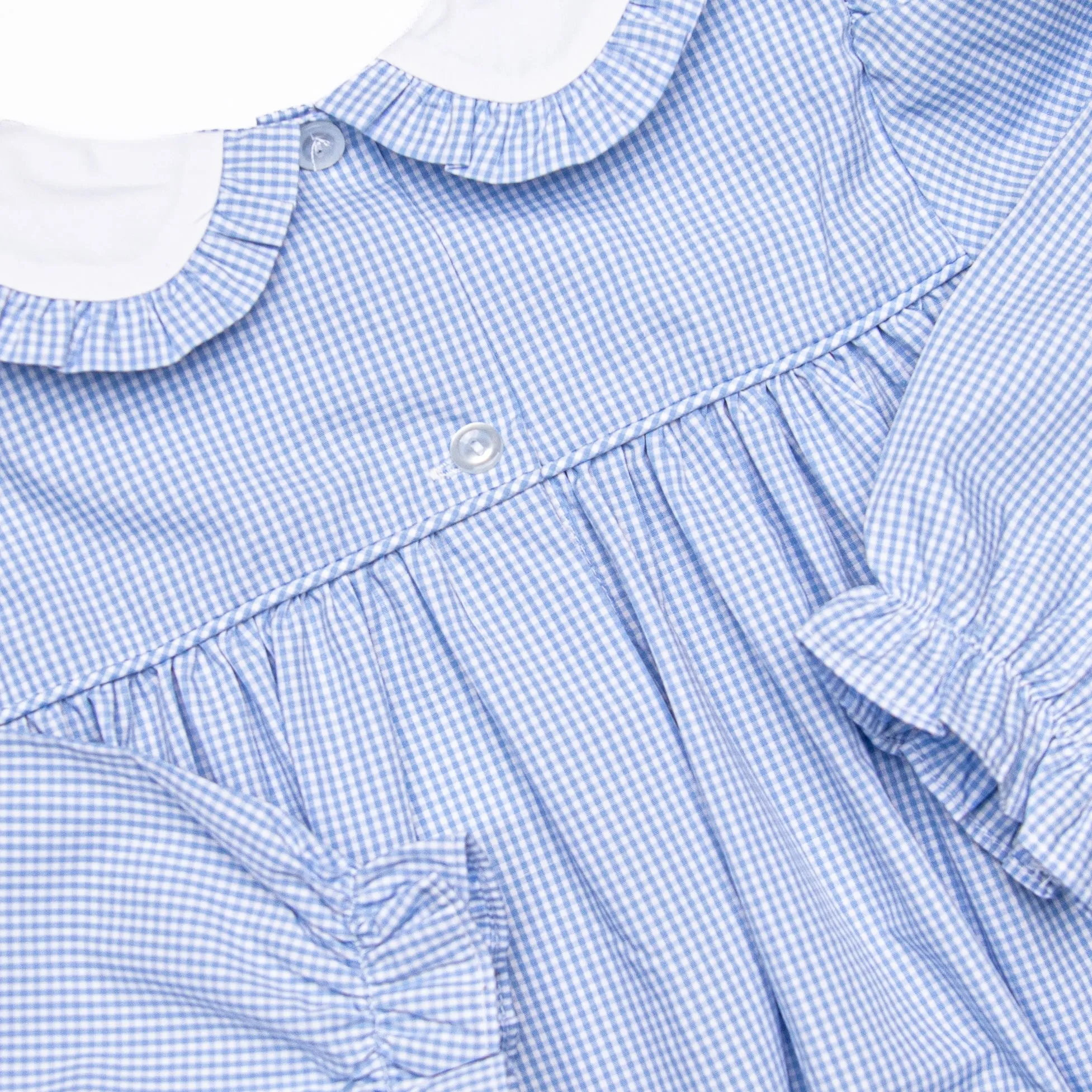 Gracie Gingham Smocked Dress, Blue