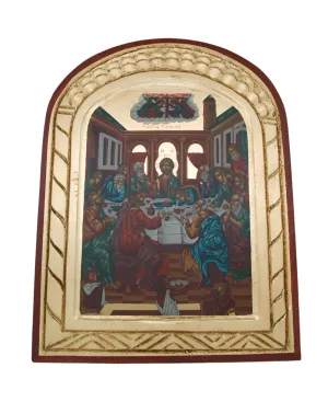 Greek Icon, Hand Painted Serigraph
