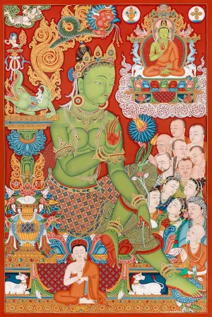 Green Tara by Mukti Singh Thapa