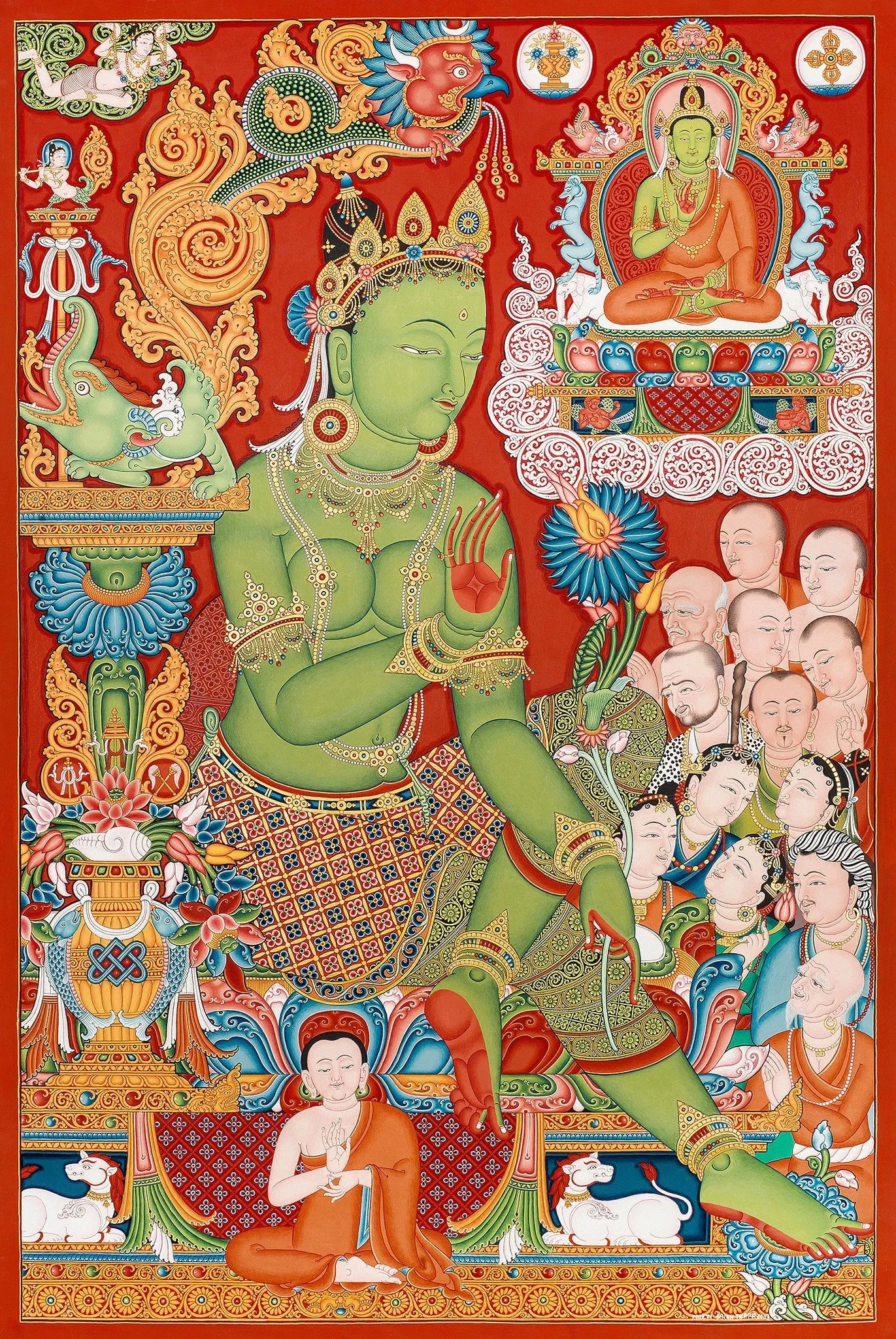 Green Tara by Mukti Singh Thapa